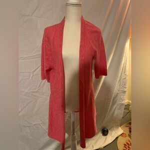 Eileen Fisher Coral Open-Front Cardigan